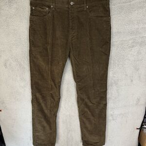 S Orvis Pants Men's 36x33 Brown Chino Corduroy Straight Classic Stretch 5 Pocket